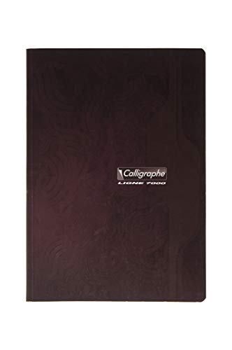 Clairefontaine 2270C - Packung mit 5 Heften Calligraphe geleihmt, DIN A4, kariert, 70 g, 96 Blatt, farbig sortiert, 1 Pack von Calligraphe