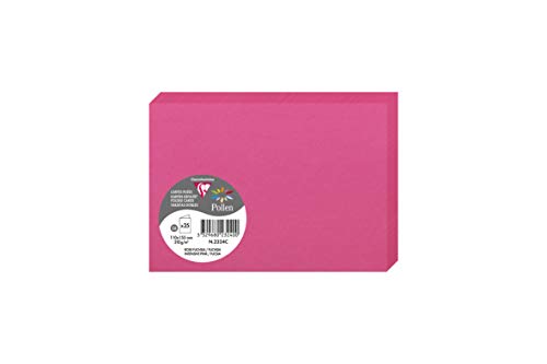 Clairefontaine 2324C Packung mit 25 Doppelkarten Pollen, 210g, in Format C6, 110 x 155mm, fuchsia Clairefontaine 2324C Packung mit 25 Doppelkarten Pollen, 210g, in Format C6, 110 x 155mm, fuchsia von Clairefontaine