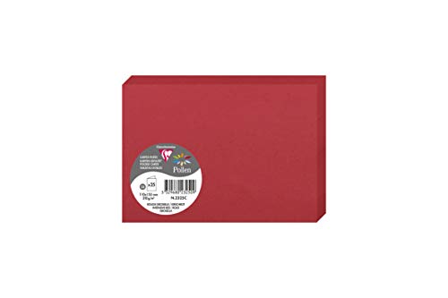 Clairefontaine 2325C Packung mit 25 Doppelkarten Pollen, 210g, in Format C6, 110 x 155mm, kirschrot Clairefontaine 2325C Packung mit 25 Doppelkarten Pollen, 210g, in Format C6, 110 x 155mm, kirschrot von Clairefontaine