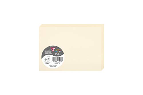Clairefontaine 2327C Packung mit 25 Doppelkarten Pollen, 210g, in Format C6, 110 x 155mm, Elfenbein Clairefontaine 2327C Packung mit 25 Doppelkarten Pollen, 210g, in Format C6, 110 x 155mm, Elfenbein von Clairefontaine