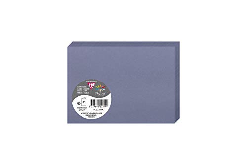 Clairefontaine 22319C - Packung mit 25 Faltkarten Pollen Format C6 110x155 mm, 210g, ideal für Ihre Einladungen und Korrespondenz, glatt, Vergissmeinichtblau, 1 Pack von Clairefontaine