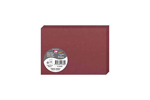Clairefontaine 2380C Packung mit 25 Doppelkarten Pollen, 210g, in Format C6, 110 x 155mm, bordeaux Clairefontaine 2380C Packung mit 25 Doppelkarten Pollen, 210g, in Format C6, 110 x 155mm, bordeaux von Clairefontaine