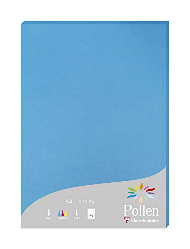 Clairefontaine 24211C Packung mit 25 Karten Pollen 210g, DIN A4, 21 x 29,7cm, Türkis Clairefontaine 24211C Packung mit 25 Karten Pollen 210g, DIN A4, 21 x 29,7cm, Türkis von Clairefontaine