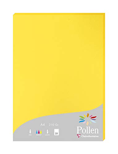 Clairefontaine 24217C Packung mit 25 Karten Pollen 210g, DIN A4, 21 x 29,7cm, Sonne Clairefontaine 24217C Packung mit 25 Karten Pollen 210g, DIN A4, 21 x 29,7cm, Sonne von Clairefontaine