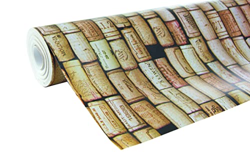 Clairefontaine 255012C - Rolle Geschenkpapier Excellia, 250m x 70cm, 80g, 1 Rolle, Weinkorken von Clairefontaine