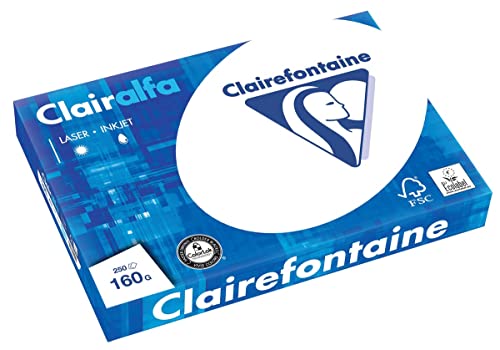 Clairefontaine 2919C - Karton mit 2500 Blatt Druckerpapier / Kopierpapier Trophée, DIN A4 (21x29,7 cm), 80g, Grün Pastellfarbe, 1 Karton von Clairefontaine