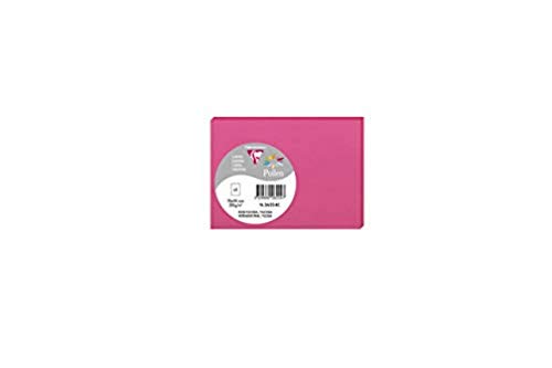 Clairefontaine 26224C - Packung mit 5 Karten Pollen 7x9,5 cm, 210g, ideal für Ihre Einladungen und Korrespondenz, Premium glattes Papier, Fuchsia, 1 Pack von Clairefontaine