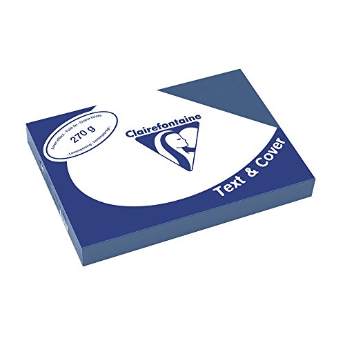 Clairefontaine 2727C Druckerpapier Text & Cover DIN A4, 21 x 29,7cm, 270g, 1 Ries mit 100 Blatt, Ledergeprägt Marinenblau Clairefontaine 2727C Druckerpapier Text & Cover DIN A4, 21 x 29,7cm, 270g, 1 Ries mit 100 Blatt, Ledergeprägt Marinenblau von Clairefontaine