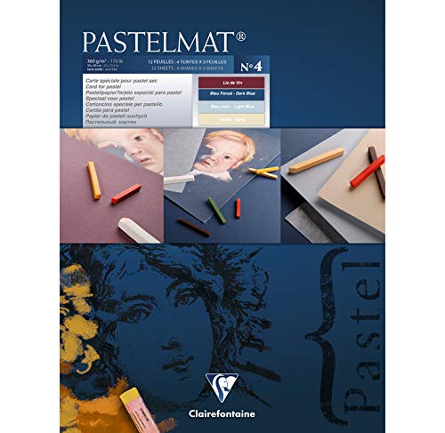 Clairefontaine 3 Blocks Pastelmat Nr. 4 18 x 24 12 F 360 g hellblau-dunkelblau – Bindung von Wein und Sand Clairefontaine 3 Blocks Pastelmat Nr. 4 18 x 24 12 F 360 g hellblau-dunkelblau – Bindung von Wein und Sand von Clairefontaine