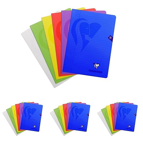 Clairefontaine 303125C Heft Mimesys DIN A4, 21 x 29,7cm, 40 Blatt, liniert mit Rand, 1 Stück, farbig sortiert (Packung mit 4) von Clairefontaine