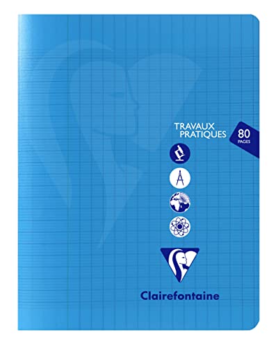 Clairefontaine 303161C - Packung mit 5 Heften Mimesys 17x22cm, 40 Blatt französische Lineatur 90g und 40 Blatt blanko 125g, farbig sortiert, 1 Pack von Clairefontaine
