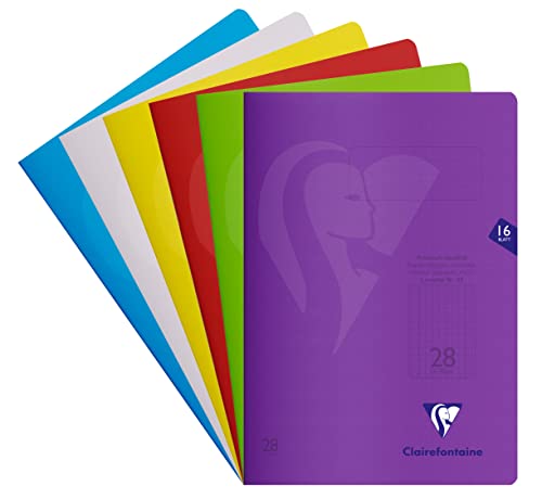 Clairefontaine 303228C - Packung mit 25 Heften S´coolbook, ideal für die Schule, DIN A4, 16 Blatt, 90g, Lineatur 28 durchgehend kariert mit Rand, Umschlag aus PP, farbig sortiert, 1 Pack Clairefontaine 303228C - Packung mit 25 Heften S´coolbook, ideal für die Schule, DIN A4, 16 Blatt, 90g, Lineatur 28 durchgehend kariert mit Rand, Umschlag aus PP, farbig sortiert, 1 Pack von Clairefontaine