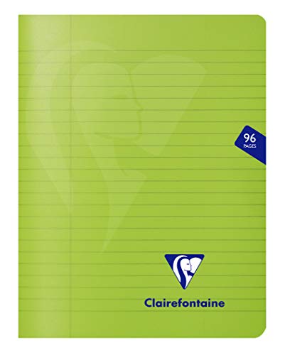 Clairefontaine 303745C - Packung mit 10 Heften Mimesys 17x22 cm, 48 Blatt, liniert mit Rand, 90g, farbig sortiert, 1 Pack von Clairefontaine