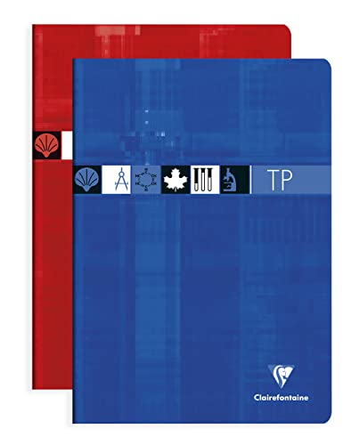 Clairefontaine 3157C - Schulheft / Praxisarbeitsheft DIN A4 21x29,7 cm, 48 Blatt, französische Lineatur 90g + blanko 125g Zeichenpapier, geheftet, farbig sortiert, 1 Stück von Clairefontaine