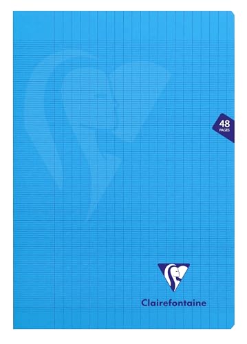 Clairefontaine 323101C - Heft Mimesys, DIN A4, 21x29,7cm, 24 Blatt 90g, französische Lineatur Seyès, Einband aus Polypropylen, Blau, 1 Stück Clairefontaine 323101C - Heft Mimesys, DIN A4, 21x29,7cm, 24 Blatt 90g, französische Lineatur Seyès, Einband aus Polypropylen, Blau, 1 Stück von Clairefontaine