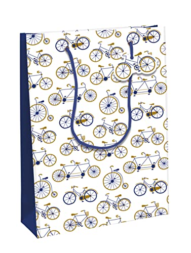 Clairefontaine 32436-2C - Geschenktasche L 26,5x14x33 cm, ideal für Bücher und Spiele, Bike, 1 Stück von Eurowrap