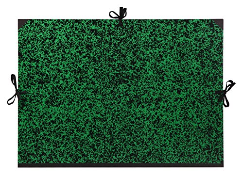 Clairefontaine 32800C Zeichenmappe Annonay, mit Bändern, ohne Innenklappen, Rücken 30 mm, 50x70cm Innenmaße: 50 x 70 cm, Außenmaße: 52 x 72 cm grün marmoriert 1 Stück von Clairefontaine