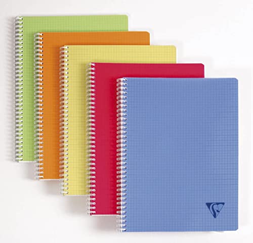 Clairefontaine 328325C - Notizheft Linicolor FRESH mit Doppelspirale DIN A4+ 24x32 cm, 50 Blatt 90g, kariert, Einband aus gerilltem Polypropylen, farbig sortiert, 1 Stück Clairefontaine 328325C - Notizheft Linicolor FRESH mit Doppelspirale DIN A4+ 24x32 cm, 50 Blatt 90g, kariert, Einband aus gerilltem Polypropylen, farbig sortiert, 1 Stück von Clairefontaine