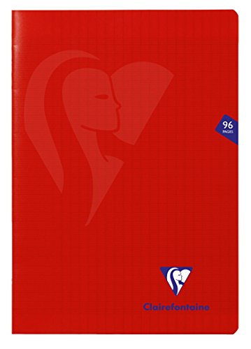 Clairefontaine 333161C - Schulheft / Heft Mimesys, DIN A4 21x29,7 cm, 48 Blatt 90g, französische Lineatur, Einband aus PP, geheftet, Rot, 1 Stück Clairefontaine 333161C - Schulheft / Heft Mimesys, DIN A4 21x29,7 cm, 48 Blatt 90g, französische Lineatur, Einband aus PP, geheftet, Rot, 1 Stück von Clairefontaine