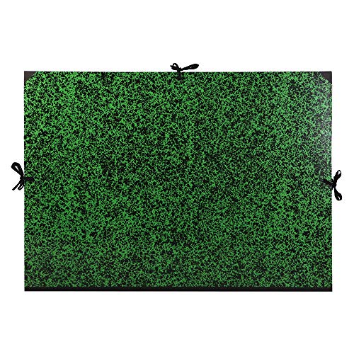 Clairefontaine 33400C Annonay Zeichenmappe (mit Bändern, ohne Klappen, Rücken 30 mm, innen: 73 x 103 cm, außen: 75 x 105 cm, ideal zur Aufbewahrung Ihrer Werke) grün von Clairefontaine