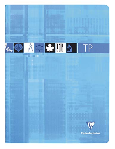 Clairefontaine 3347C - Packung mit 5 Heften, geheftet, ideal für wissenschaftlichen Fächer, DIN A4+ 24x32 cm, 60 Blatt, französische Lineatur 90g / blanko 125g, farbig sortiert, 1 Pack von Clairefontaine
