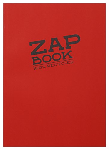 Clairefontaine 3354C - Skizzenblock Zap Book (geleimt, geeignet für Trockentechniken, Din A4, 90 g) 1 Stück farben sortiert von Clairefontaine