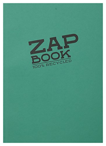 Clairefontaine 3355C - Skizzenblock Zap Book (ideal für Skizzen und Zeichnungen, geeignet für Trockentechniken, mit Doppelspiralbindung, DIN A4, 14,8 x 21cm, blanko, 80 g) 1 Stück farbig sortiert von Clairefontaine