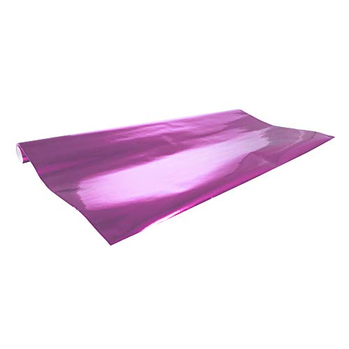 Clairefontaine 354160C Rolle Papier (mit Metaleffekt, einseitig farbig, 2 x 0,7 m, ideal für Kostüm und Deko) 1 Stück rosa von Clairefontaine