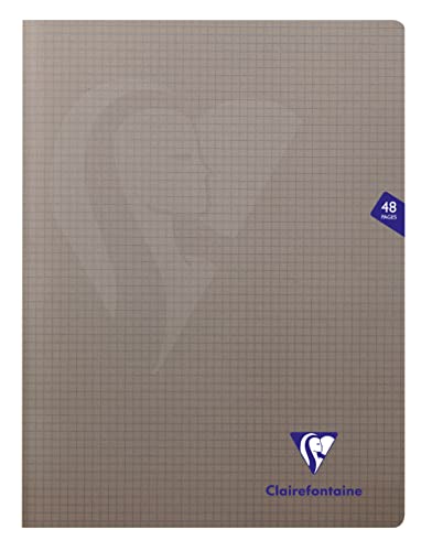 Clairefontaine 363312C - Schuheft /Heft Mimesys, DIN A4+ 24x32 cm, 24 Blatt 90g, kariert, geheftet, Einband aus PP, Grau, 1 Stück Clairefontaine 363312C - Schuheft /Heft Mimesys, DIN A4+ 24x32 cm, 24 Blatt 90g, kariert, geheftet, Einband aus PP, Grau, 1 Stück von Clairefontaine