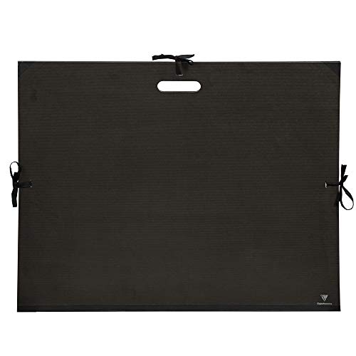 Clairefontaine 38929C Zeichenmappe Kraft mit bändern und gestanztem Griff 30 mm, innen: 50 x 70 cm, außen: 59 x 72 cm, schwarz Clairefontaine 38929C Zeichenmappe Kraft mit bändern und gestanztem Griff 30 mm, innen: 50 x 70 cm, außen: 59 x 72 cm, schwarz von Clairefontaine