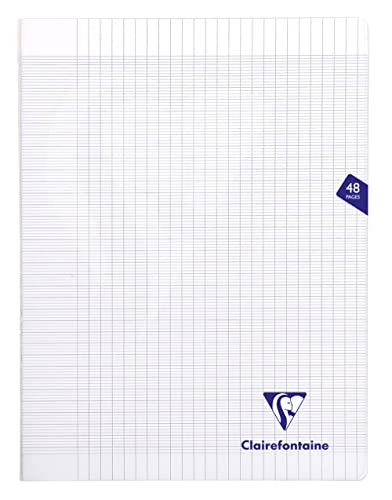 Clairefontaine 393311C - Packung mit 10 Heften Mimesys DIN A4+, 24x32cm, 24 Blatt Französische Lineatur, 90g, Einband PP, Transparent, 1 Pack von Clairefontaine