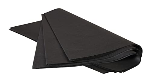 Clairefontaine 393629C Ries (mit 480 Blatt Seidenpapier, 50 x 75 cm, 18 g/qm, ideal für Deko und Bastelprojekte) 1 Ries schwarz von Clairefontaine