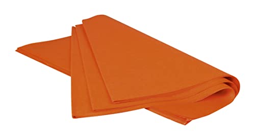Clairefontaine 393658C Ries (mit 480 Blatt Seidenpapier, 50 x 75 cm, 18 g/qm, ideal für Deko und Bastelprojekte) 1 Ries orange von Clairefontaine