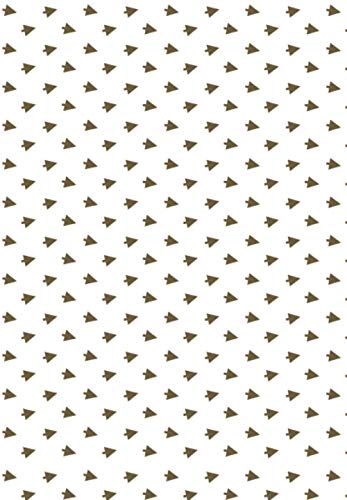 Clairefontaine 393812C Packung mit 4 Blätter Seidenpapier (50 x 70 cm, 18g/qm) 1 Pack tannenbaum gold von Clairefontaine