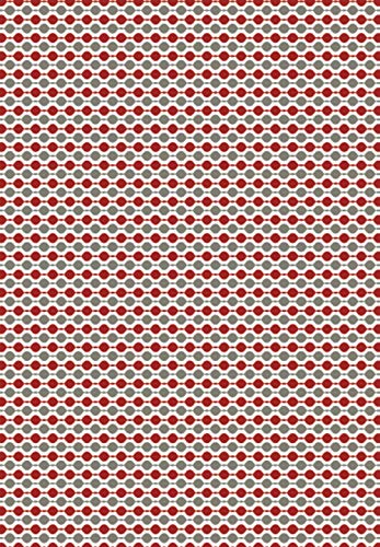 Clairefontaine 393816C Packung mit 4 Blätter Seidenpapier (50 x 70 cm, 18g/qm) 1 Pack kugel rot/silber von Clairefontaine