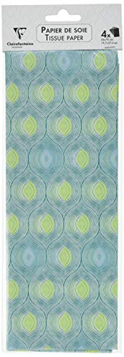 Clairefontaine 393821AMZC - Set mit 40 Blätter Seidenpapier gefaltet 50x70cm 18g, Ethnic, 1 Set von Clairefontaine