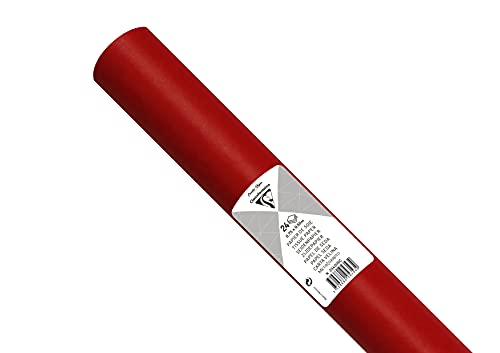 Clairefontaine 394006C Seidenpapier (Packung mit 24 Bögen, 50 x 75cm, 18 g/qm, ideal für Deko und Bastelprojekte) 1 Pack, rot von Clairefontaine
