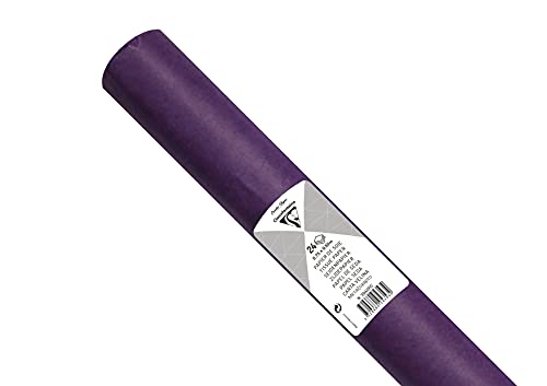 Clairefontaine 394011C Seidenpapier (Packung mit 24 Bögen, 50 x 75cm, 18 g/qm, ideal für Deko und Bastelprojekte) 1 Pack, violett von Clairefontaine