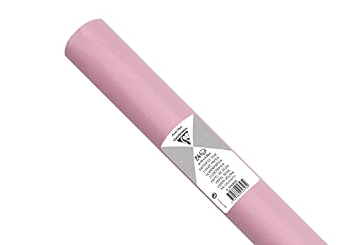 Clairefontaine 394060C Seidenpapier (Packung mit 24 Bögen, 50 x 75cm, 18 g/qm, ideal für Deko und Bastelprojekte) 1 Pack, rosa von Clairefontaine