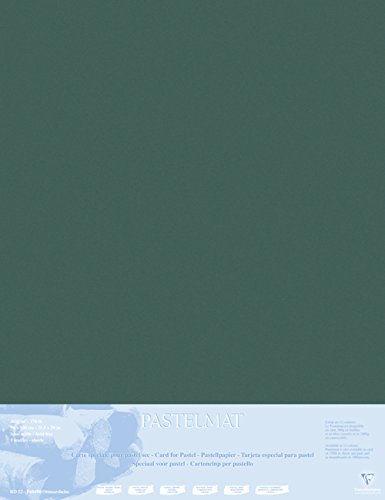 Clairefontaine 396009C Zeichenbögen (Packung mit 5 Bögen Pastelmat auf Karton kaschiert, 1800 µm, 70 x 100 cm, ideal für Trockentechniken und Pastell) anthrazit von Clairefontaine