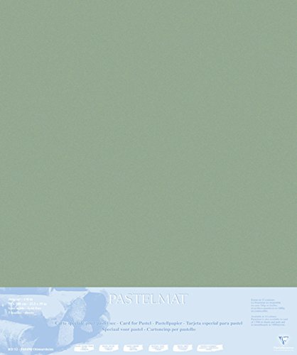 Clairefontaine 396019C Zeichenbögen (Packung mit 5 Bögen Pastelmat auf Karton kaschiert, 1800 µm, 70 x 100 cm, ideal für Trockentechniken und Pastell) dunkelgrau von Clairefontaine
