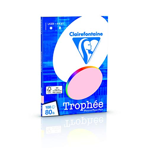 Clairefontaine 4100C - Ries Druckerpapier / Kopierpapier Clairalfa PPP, DIN A4, 80g, 100 Blatt, Pastell farbig sortiert, 1 Ries von Clairefontaine