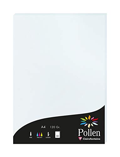Clairefontaine 4201C Packung mit 50 Karten Pollen 120g, DIN A4, 21 x 29,7cm, Blau Clairefontaine 4201C Packung mit 50 Karten Pollen 120g, DIN A4, 21 x 29,7cm, Blau von Clairefontaine