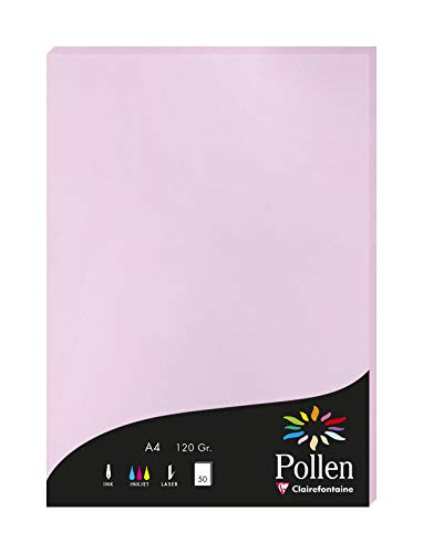 Clairefontaine 4252C Packung mit 50 Karten Pollen 120g, DIN A4, 21 x 29,7cm, Flieder Clairefontaine 4252C Packung mit 50 Karten Pollen 120g, DIN A4, 21 x 29,7cm, Flieder von Clairefontaine
