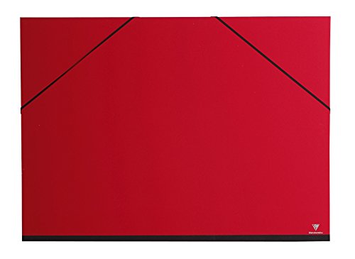Clairefontaine 44405C Zeichenmappe (Gummizug, 52 x 72 cm, ideal zur Aufbewahrung Ihrer Werke) kirschrot von Clairefontaine
