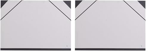 Clairefontaine 44610C Zeichenmappe (Gummizug, Rücken 30 mm, innen: 35 x 50 cm, außen: 37 x 52 cm, ideal zur Aufbewahrung Ihrer Werke) betongrau (Packung mit 2) von Clairefontaine