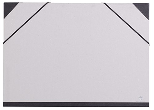 Clairefontaine 44610C Zeichenmappe (Gummizug, Rücken 30 mm, innen: 35 x 50 cm, außen: 37 x 52 cm, ideal zur Aufbewahrung Ihrer Werke) betongrau von Clairefontaine