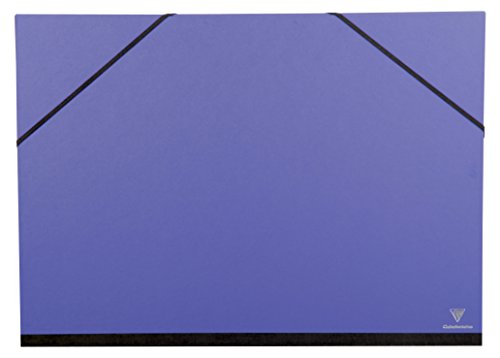 Clairefontaine 44702C Zeichenmappe (Gummizug, DIN A3+, 37 x 52 cm, ideal zur Aufbewahrung Ihrer Werke) indigo von Clairefontaine