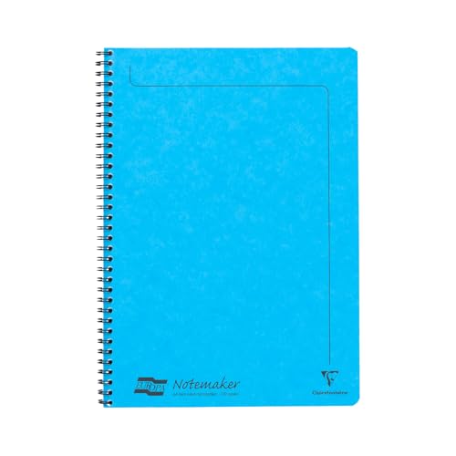 Clairefontaine 482/1148Z - Notizheft mit Spiralbindung Europa Notemakers 60 Blatt mikroperforiert 21x29,7 cm 90g liniert, 1 Stück, Türkis von Clairefontaine