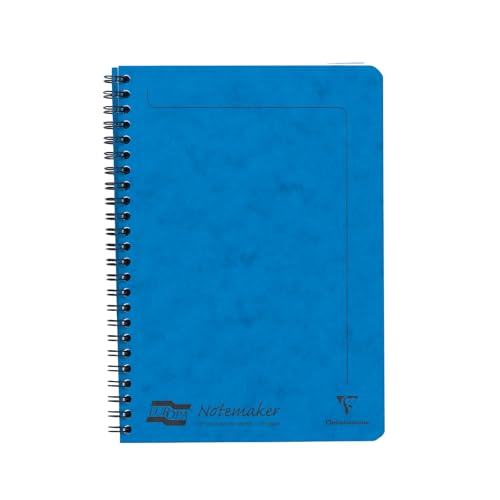 Clairefontaine 4855Z - Heft Europa Notemaker mit Spiralbindung 60 Blatt mikroperforiert 14,8x21 cm 90g liniert, 1 Stück, Blau Clairefontaine 4855Z - Heft Europa Notemaker mit Spiralbindung 60 Blatt mikroperforiert 14,8x21 cm 90g liniert, 1 Stück, Blau von Clairefontaine